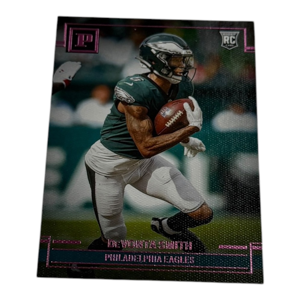2021 Panini Chronicles DeVonta Smith Pink Canvas Rookie Card‎ PA-25 Eagles NFL